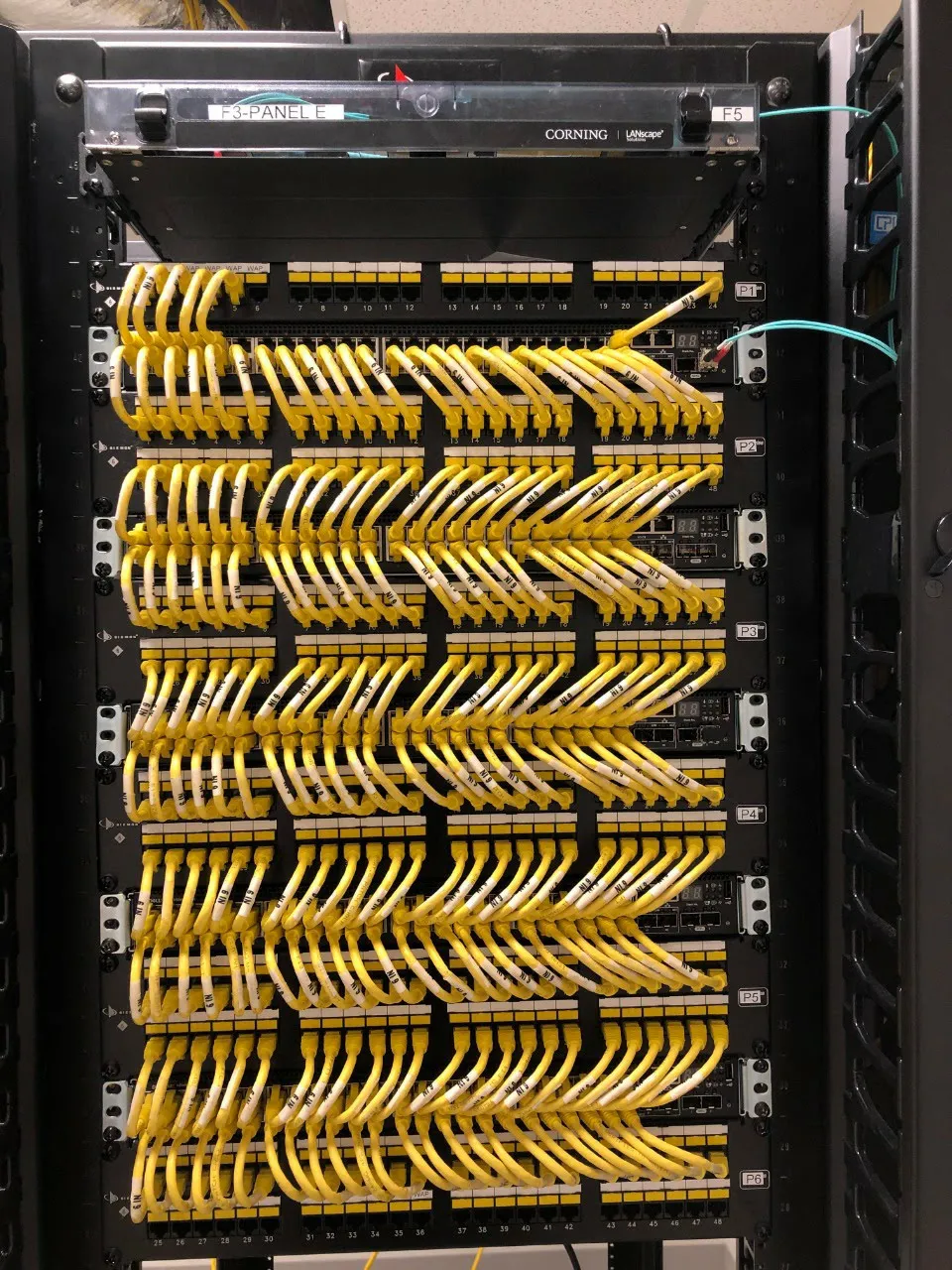 Corning fiber optic patch panel high density installation LC connector termination slack management OTDR testing Vancouver BC