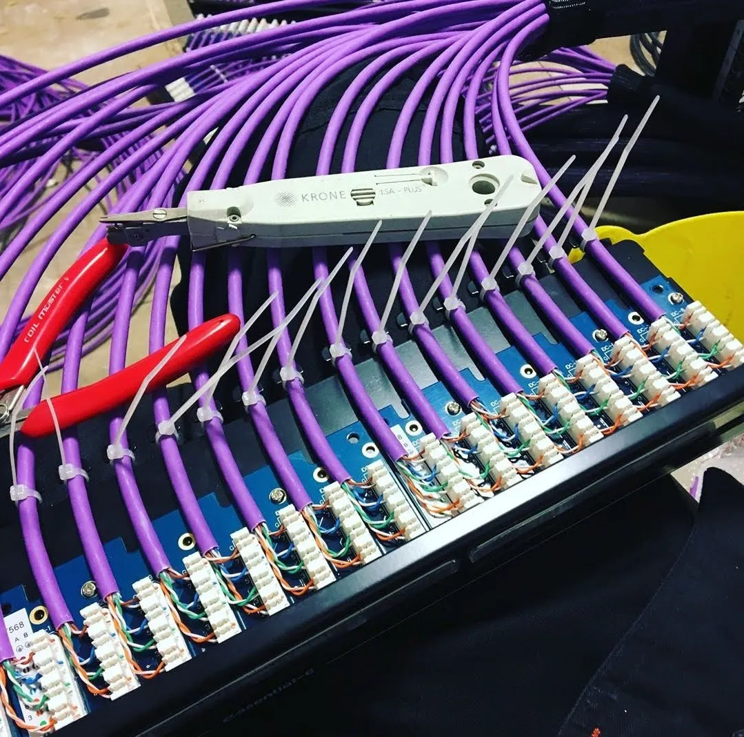 Krone punch down tool patch panel termination copper voice data infrastructure cable certifier Cat5e Cat6 compliance minimal crosstalk Surrey BC